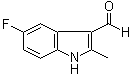 5-Fluoro-2-methyl-1H-indole-3-carboxaldehyde molecular structure (CAS 815586-68-6)