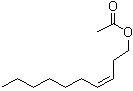 结构式 CAS# 81634-99-3, (3Z)-3-癸烯-1-醇乙酸酯