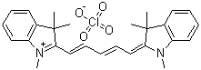1,1',3,3,3',3'-Hexamethylindodicarbocyanine perchlorate molecular structure (CAS 81666-87-7)
