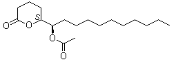 (6S)-6-[(1R)-1-(Acetyloxy)undecyl]tetrahydro-2H-pyran-2-one molecular structure (CAS 81792-36-1)