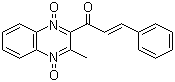 structure of CAS# 81810-66-4, Quinocetone;1-(3-Methyl-1,4-dioxido-2-quinoxalinyl)-3-phenyl-2-propen-1-one; 1-(3-Methyl-2-quinoxalinyl)-3-phenyl-2-propen-1-one N,N'-dioxide
