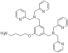 5-(4-Aminobutoxy)-N,N,N',N'-tetrakis(2-pyridinylmethyl)-1,3-benzenedimethanamine molecular structure (CAS 819066-98-3)
