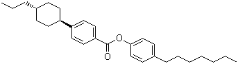 4-Heptylphenyl 4-(trans-4-propylcyclohexyl)benzoate molecular structure (CAS 81929-42-2)