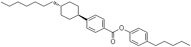反式-4-(4-庚基环己基)苯甲酸对戊基苯酚酯分子结构 (CAS 81929-47-7)