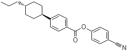 反式-4-(4-丙基环己基)苯甲酸对氰基苯酚酯分子结构 (CAS 81930-17-8)