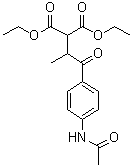 结构式 CAS# 81937-39-5, [2-[4-(乙酰氨基)苯基]-1-甲基-2-氧代乙基]丙二酸二乙酯