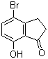 structure of CAS# 81945-13-3, 4-Bromo-2,3-dihydro-7-hydroxy-1H-inden-1-one