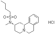 trans-N-(1,3,4,6,7,11b-Hexahydro-2H-benzo[a]quinolizin-2-yl)-N-methyl-1-butanesulfonamide monohydrochloride molecular structure (CAS 82059-49-2)