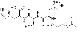 N-Acetyl-beta-alanyl-L-histidyl-L-seryl-L-histidine molecular structure (CAS 820959-17-9)