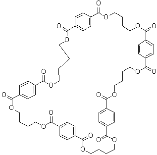 结构式 CAS# 82298-33-7, 3,8,15,20,27,32,39,44,51,56-十氧杂六环[56.2.2.2(10,13).2(22,25).2(34,37).2(46,49)]七十碳-10,11,12,22,23,24,34,35,36,46,47,48,58,60,61-十五烯-2,9,14,21,26,33,38,45,50,57-十酮