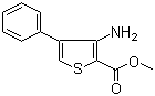 3-氨基-4-苯基噻吩-2-甲酸甲酯分子结构 (CAS 82437-64-7)