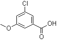 structure of CAS# 82477-67-6, 3-Chloro-5-methoxybenzoic acid