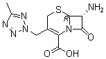 (6R,7R)-7-Amino-3-[(5-methyl-2H-tetrazol-2-yl)methyl]-8-oxo-5-thia-1-azabicyclo[4.2.0]oct-2-ene-2-carboxylic acid molecular structure (CAS 82549-51-7)
