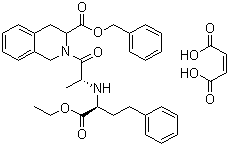 Quinapril benzyl ester maleate molecular structure (CAS 82586-54-7)