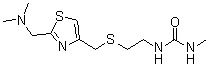 N-[2-[[[2-[(Dimethylamino)methyl]-4-thiazolyl]methyl]thio]ethyl]-N'-methylurea molecular structure (CAS 82586-81-0)