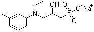 结构式 CAS# 82692-93-1, N-乙基-N-(2-羟基-3-磺丙基)-3-甲基苯胺钠盐