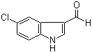 结构式 CAS# 827-01-0, 5-氯吲哚-3-甲醛