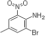 2-溴-4-甲基-6-硝基苯胺分子结构 (CAS 827-24-7)