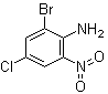 2-溴-4-氯-6-硝基苯胺分子结构 (CAS 827-25-8)