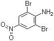 structure of CAS# 827-94-1, 2,6-Dibromo-4-nitroaniline;2,6-Dibromo-4-nitrobenzenamine