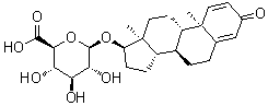 (17beta)-3-氧代雄甾-1,4-二烯-17-基 beta-D-吡喃葡糖苷酸分子结构 (CAS 827019-65-8)