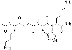 N2-Acetyl-L-lysylglycyl-L-histidyl-L-lysinamide molecular structure (CAS 827306-88-7)