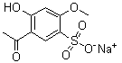 5-Acetyl-4-hydroxy-2-methoxybenzenesulfonic acid monosodium salt molecular structure (CAS 827610-11-7)