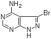 structure of CAS# 83255-86-1, 3-Bromo-1H-pyrazolo[3,4-d]pyrimidin-4-amine