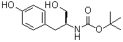 structure of CAS# 83345-46-4, [(1S)-1-Hydroxymethyl-2-(4-hydroxyphenyl)ethyl]carbamic acid tert-butyl ester;tert-Butyl [(S)-2-hydroxy-1-(4-hydroxybenzyl)ethyl]carbamate