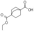 structure of CAS# 834-50-4, Bicyclo[2.2.2]octane-1,4-dicarboxylic acid monoethyl ester;NSC 177416