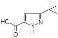 structure of CAS# 83405-71-4, 3-tert-Butyl-1H-pyrazole-5-carboxylic acid