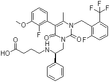 Elagolix molecular structure (CAS 834153-87-6)