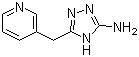 5-(吡啶-3-基甲基)-4H-1,2,4-三唑-3-胺分子结构 (CAS 83417-25-8)