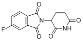 2-(2,6-二氧代哌啶-3-基)-5-氟异吲哚啉-1,3-二酮分子结构 (CAS 835616-61-0)
