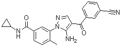 Acumapimod molecular structure (CAS 836683-15-9)