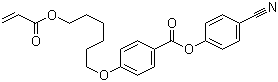 4-Cyanophenyl 4'-(6-acryloyloxyhexyloxy)benzoate molecular structure (CAS 83847-14-7)