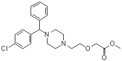 Methyl 2-[2-[4-[(4-chlorophenyl)phenylmethyl]-1-piperazinyl]ethoxy]acetate molecular structure (CAS 83881-46-3)