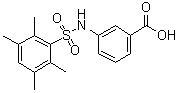 3-[[(2,3,5,6-Tetramethylphenyl)sulfonyl]amino]benzoic acid molecular structure (CAS 838818-53-4)