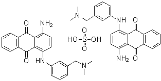 1-氨基-4-[[3-[(二甲基氨基)甲基]苯基]氨基]-9,10-蒽醌半硫酸盐分子结构 (CAS 83968-85-8)