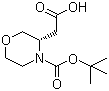 structure of CAS# 839710-38-2, (S)-4-Boc-3-morpholineacetic acid