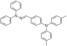 4-二对甲苯胺基苯甲醛-1,1-二苯腙分子结构 (CAS 83992-95-4)