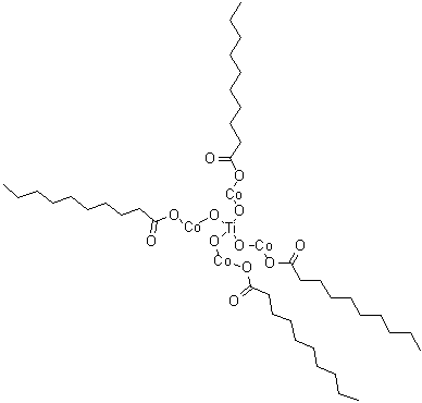 Tetrakis[(decanoato)cobalt]tetra-mu-oxo-titanium molecular structure (CAS 84145-31-3)