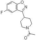 structure of CAS# 84163-10-0, 1-[4-(5-Fluoro-1,2-benzisoxazol-3-yl)-1-piperidinyl]ethanone