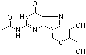 N-[6,9-Dihydro-9-[[2-hydroxy-1-(hydroxymethyl)ethoxy]methyl]-6-oxo-1H-purin-2-yl]acetamide molecular structure (CAS 84245-12-5)