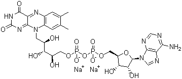 Flavin adenine dinucleotide disodium salt molecular structure (CAS 84366-81-4)