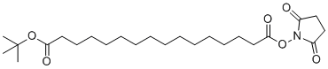 Succinimidyl tert-butyl hexadecandioate molecular structure (CAS 843666-28-4)