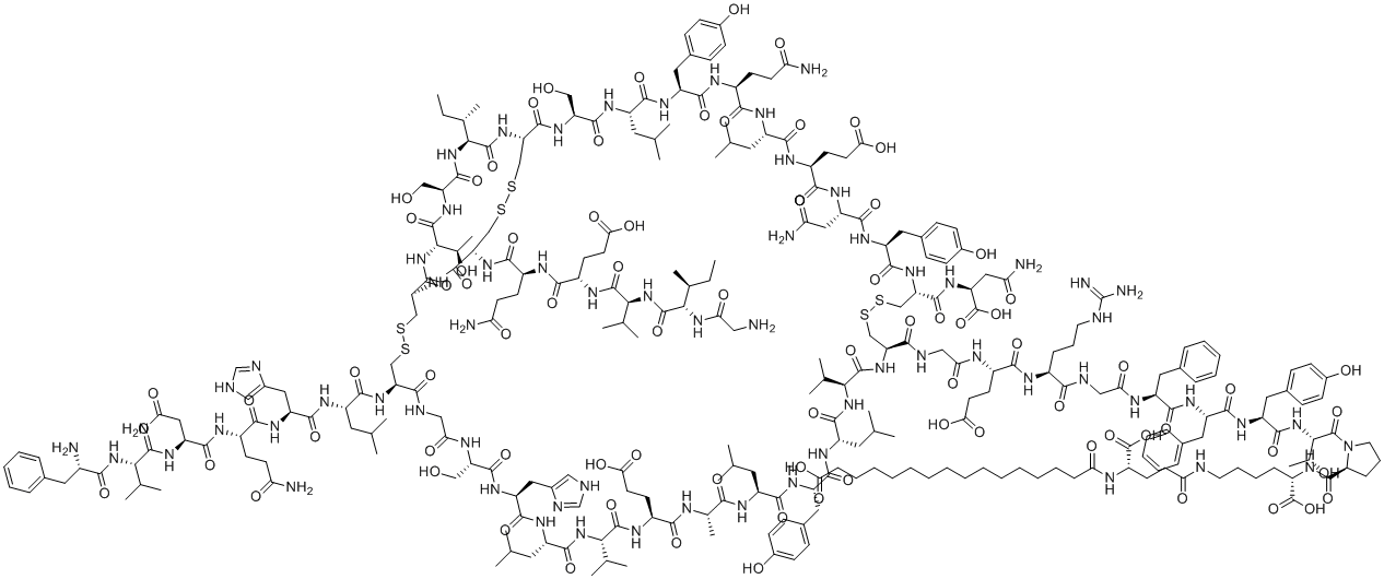 Insulin degludec molecular structure (CAS 844439-96-9)