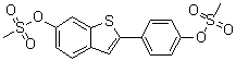2-[4-[(Methylsulfonyl)oxy]phenyl]benzo[b]thien-6-yl methanesulfonate molecular structure (CAS 84449-65-0)