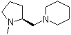 (S)-1-甲基-2-(哌啶甲基)吡咯烷分子结构 (CAS 84466-85-3)