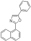 structure of CAS# 846-63-9, 2-(1-Naphthyl)-5-phenyloxazole;2-alpha-Naphthyl-5-phenyloxazole; ANPO; NSC 24857